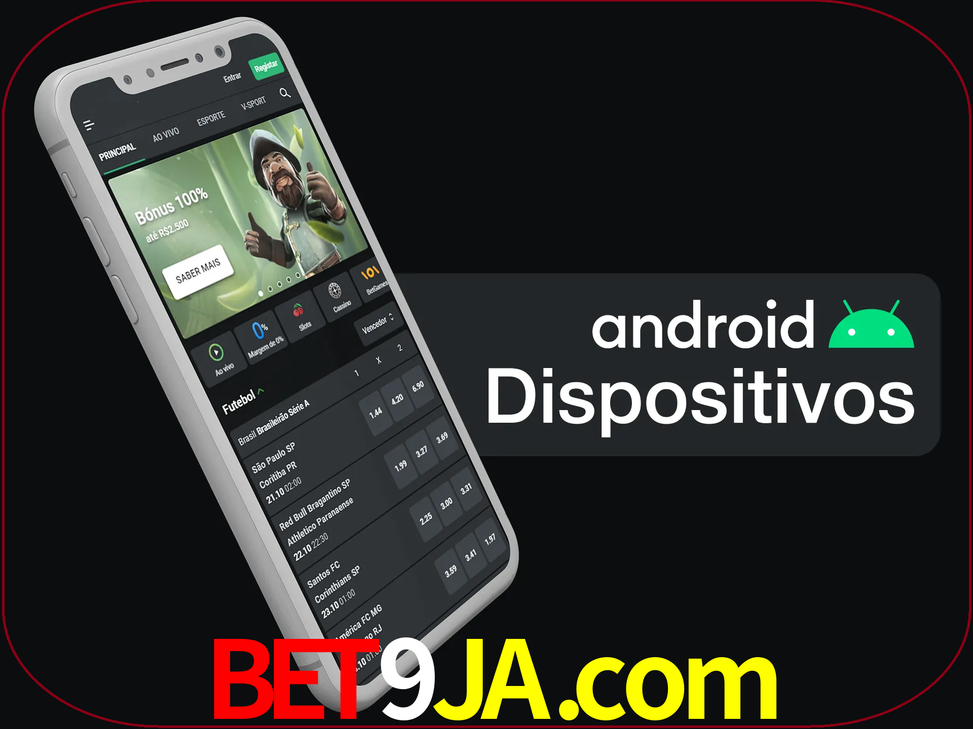 O aplicativo suporta a maioria de todos os dispositivos Android.